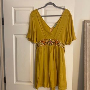 Yellow urban outfitters mini dress